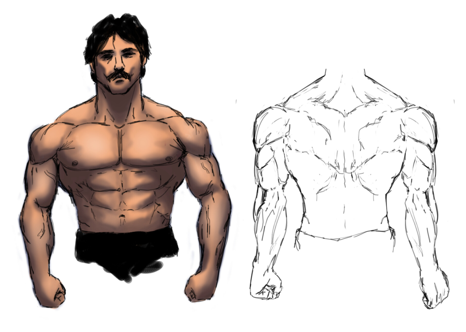 ArtStation - Bufff Guy - anatomy practice