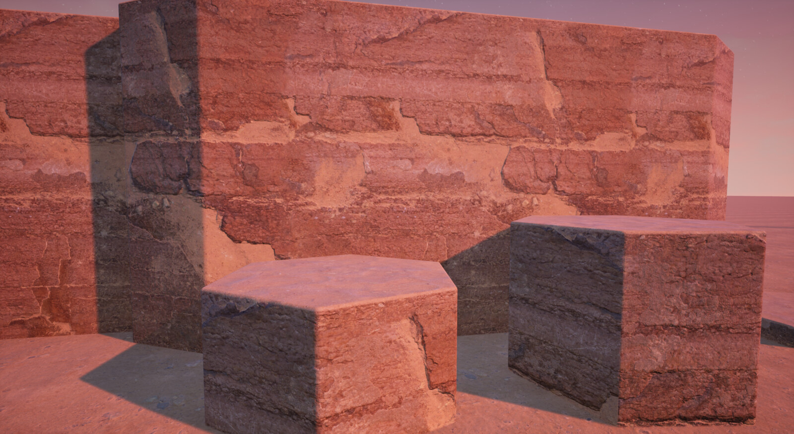 Local aligned textures allowing dynamic scale but unaffected by rotations and translations.
Vertical aligned dust/sand on top of meshs

Soft dynamic world like normals on distance 