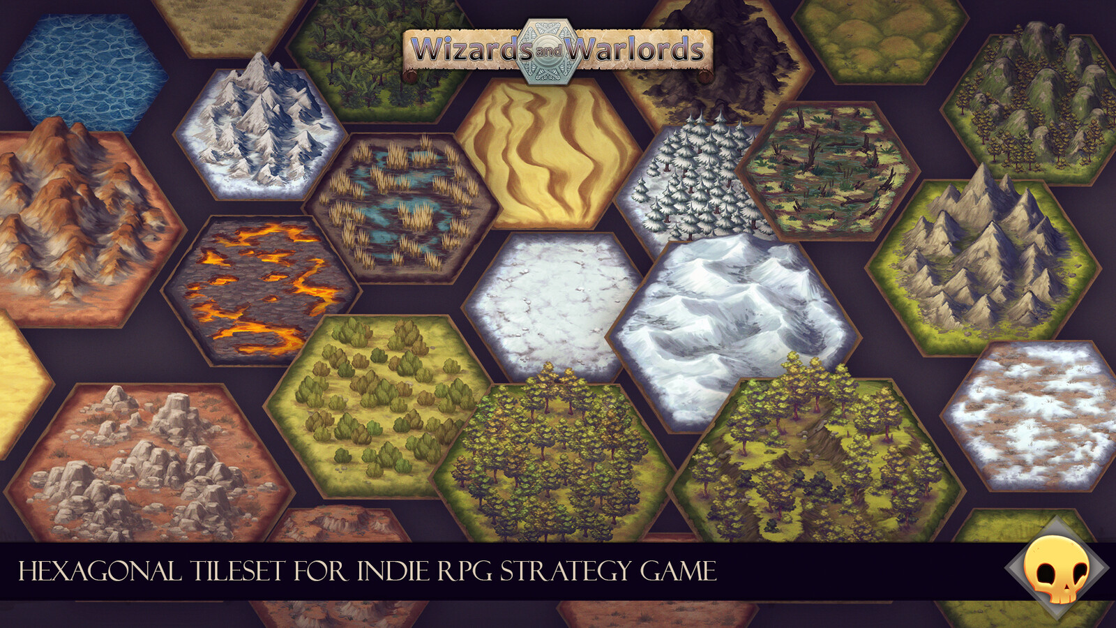 Overview of the tiles created for the tileset