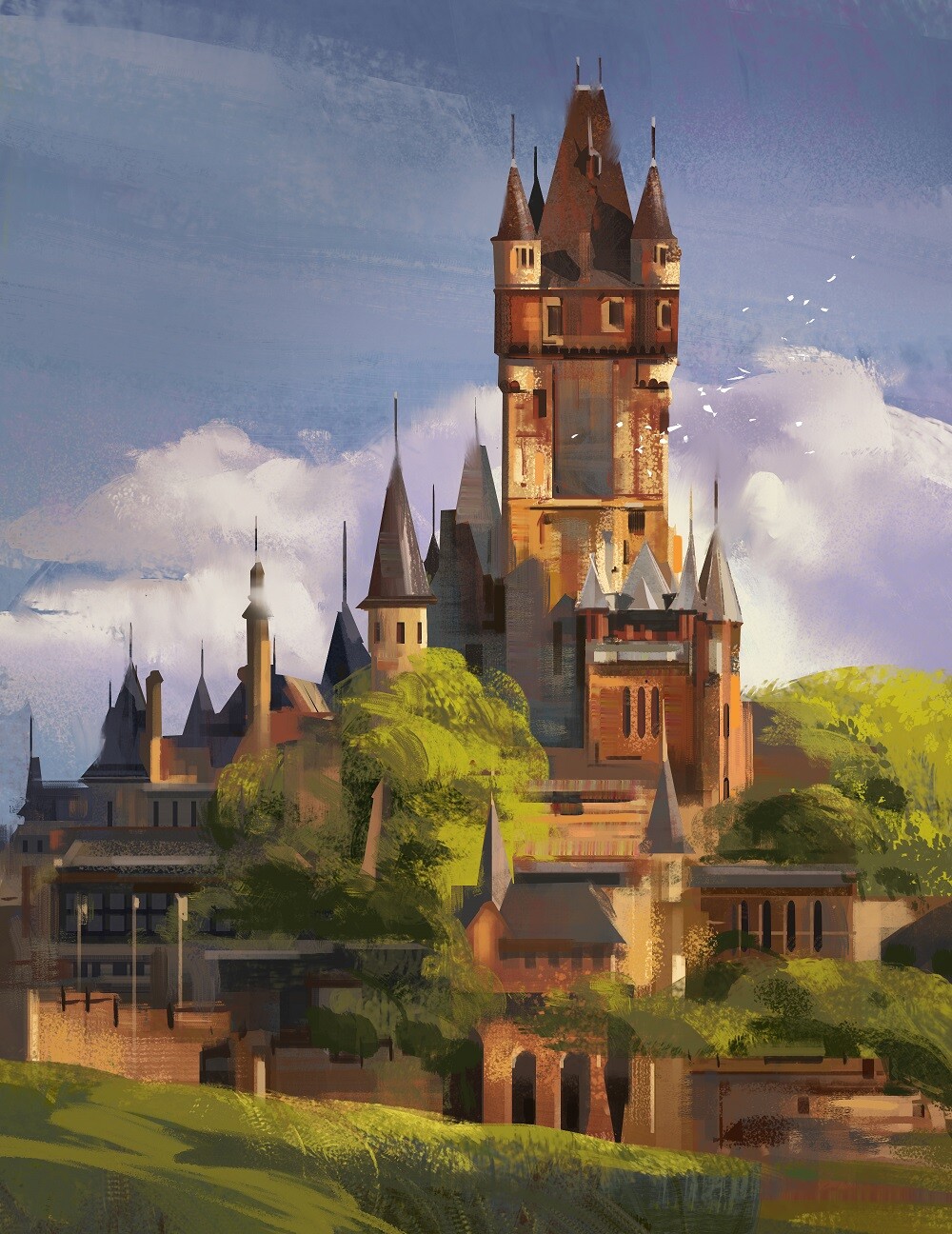 ArtStation - Castle Color Studies with Steps