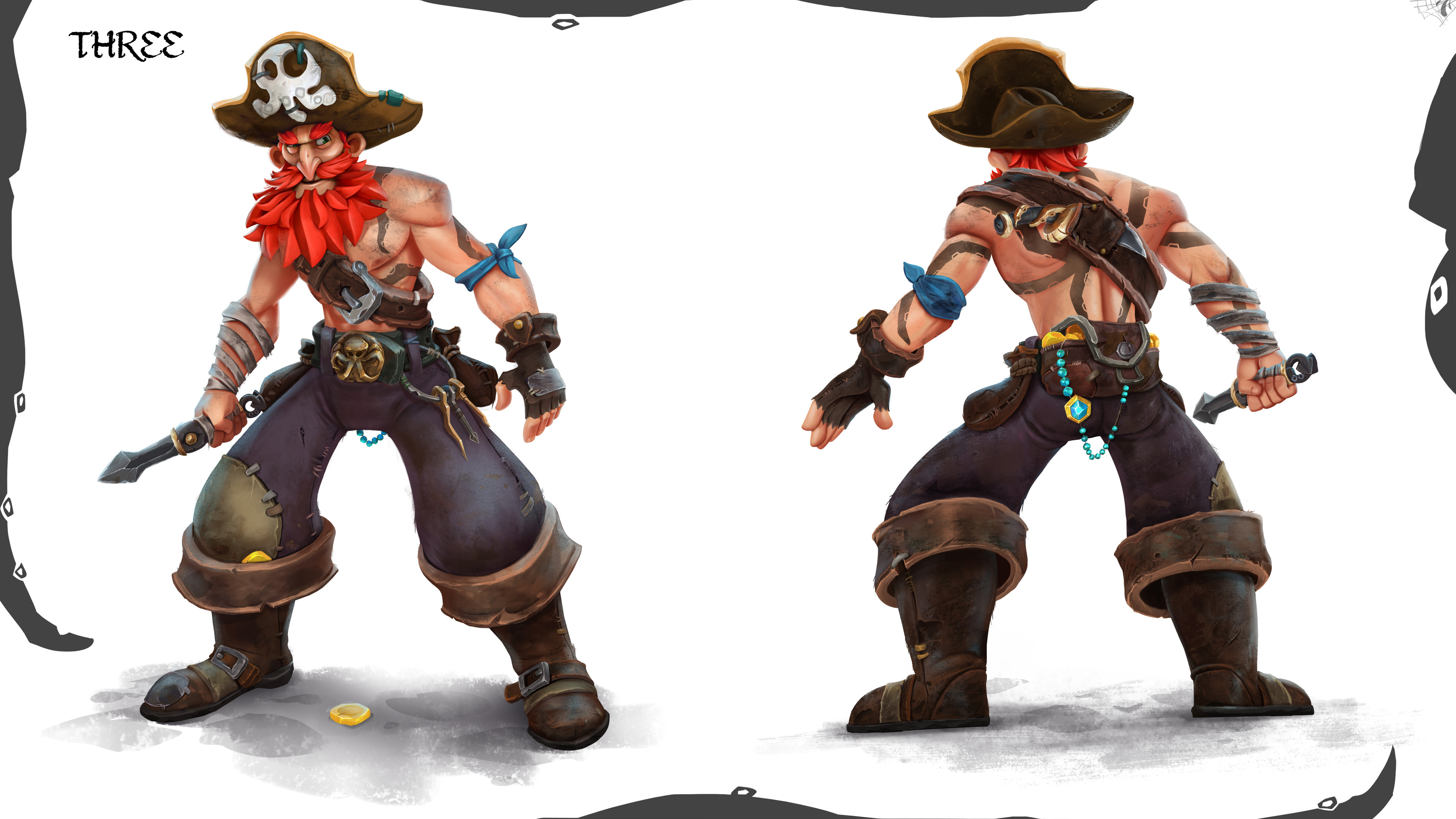 Three of the Tentacles Pirate Clan.

FULL PROJECT- https://www.artstation.com/artwork/mq5Gvv