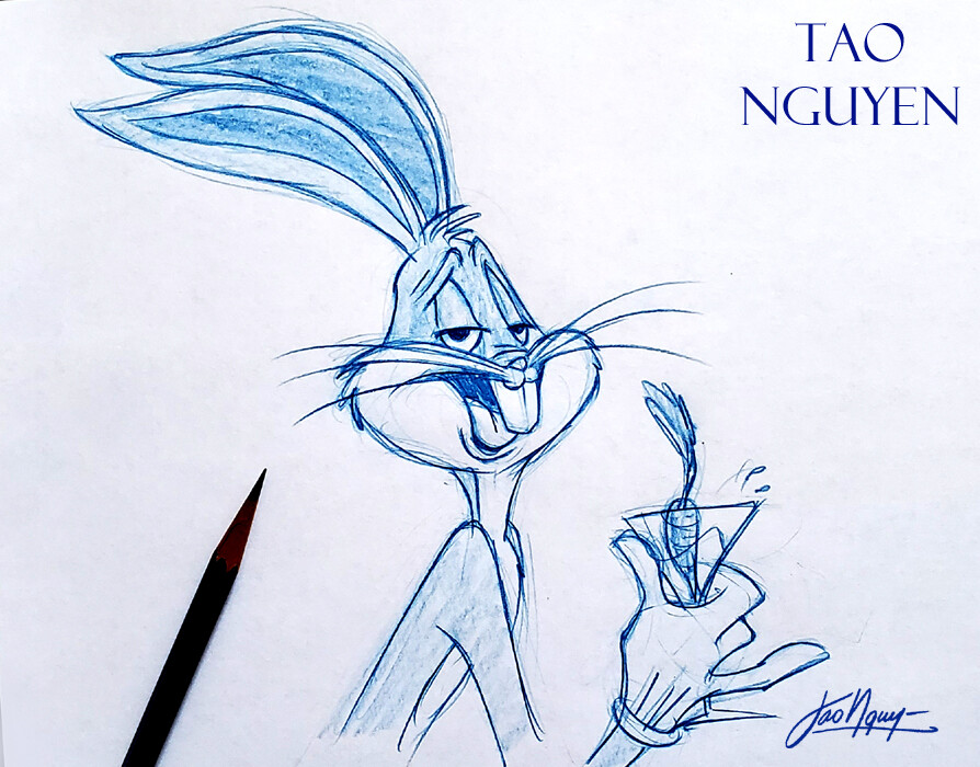 Bugs bunny drawing top