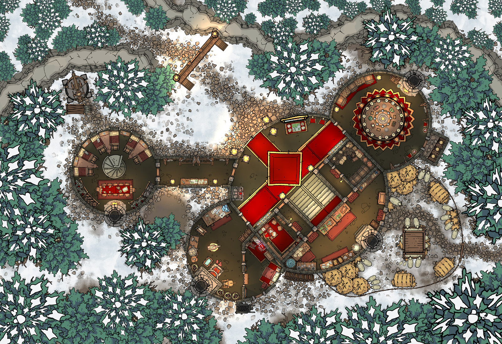 Battle Map | Mountain Dwarf Outpost