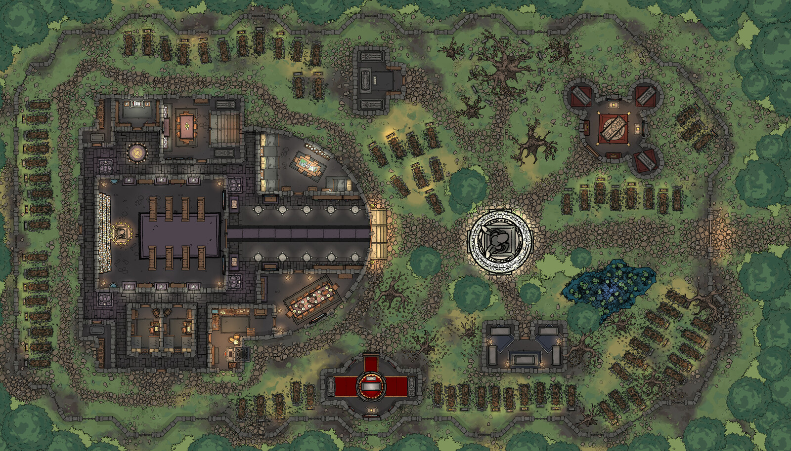 Battle Map | Church/Graveyard [Original &amp; Desecrated Versions]