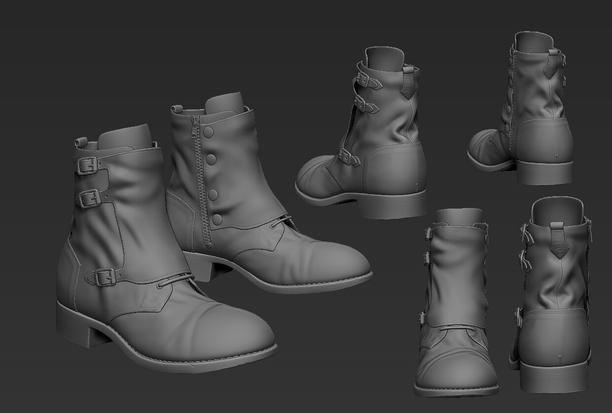 ArtStation - Different shoes High poly