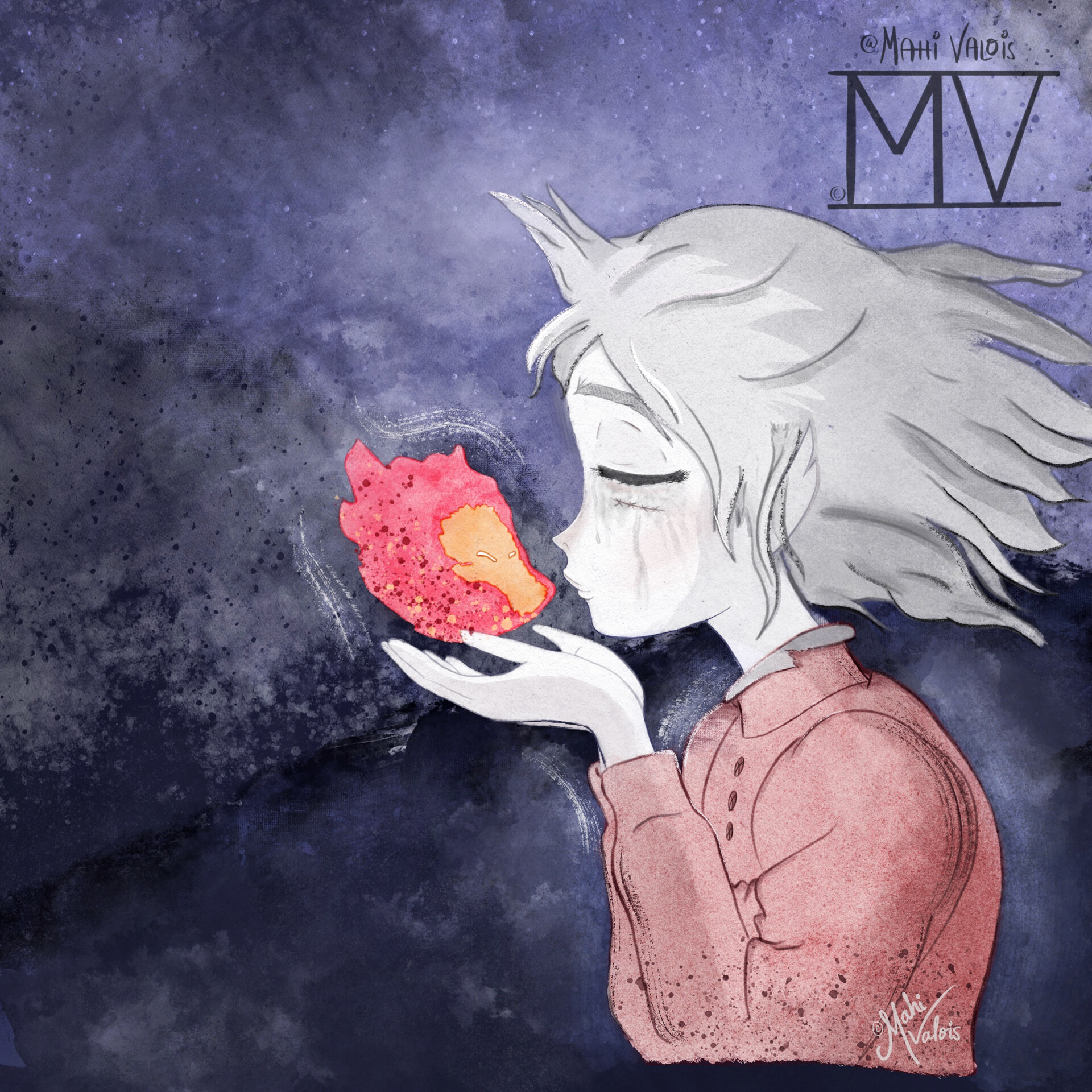 Artstation Sophie Calcifer Howl S Moving Castle Fan Art Mahi Valois
