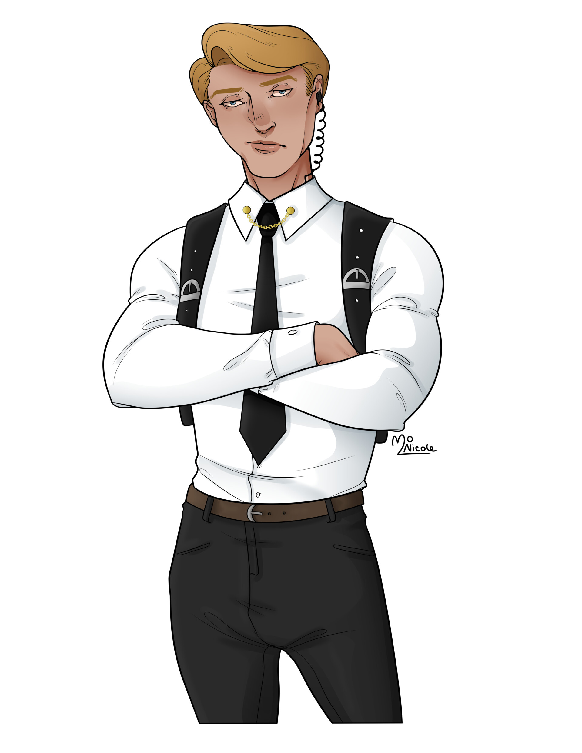 Madison Nicole Bodyguard Sprite For Visual Novels 6 eyebrows, 17 eyes, 18 mouth and 7 emotes (including blush and sweatdrop) madison nicole bodyguard sprite for