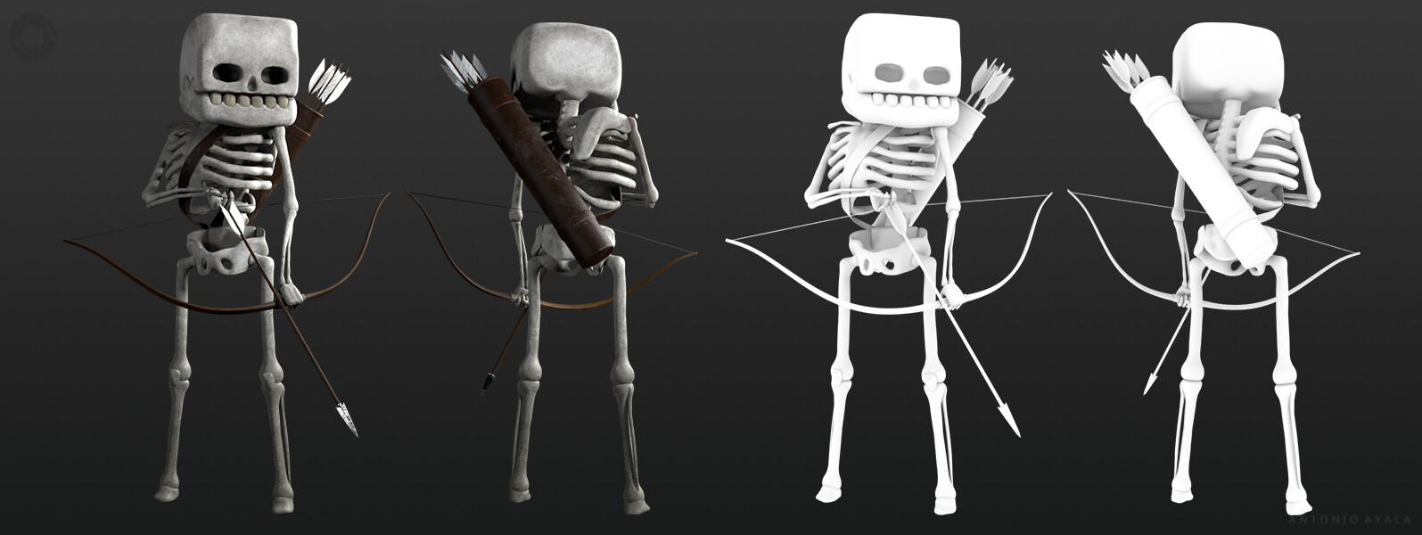 Artstation Skeleton Minecraft Fanart