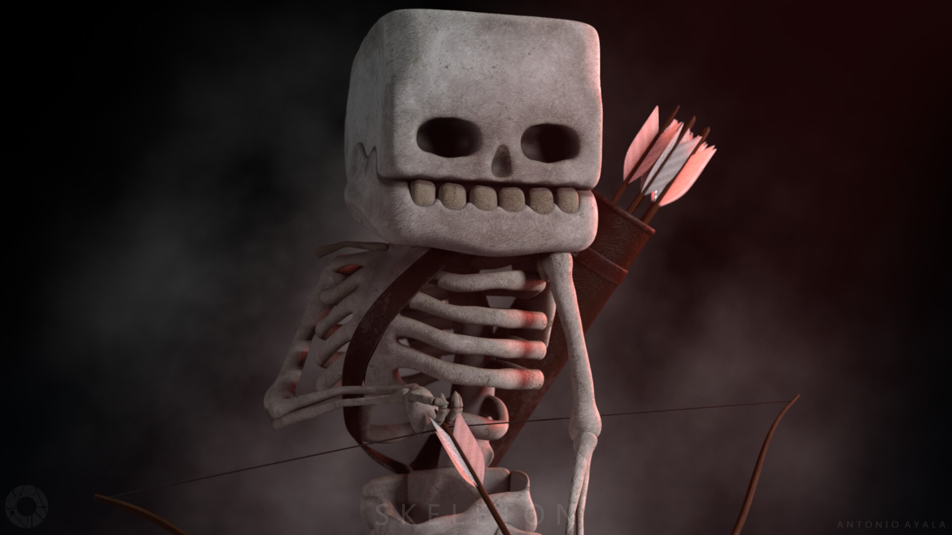 Artstation Skeleton Minecraft Fanart