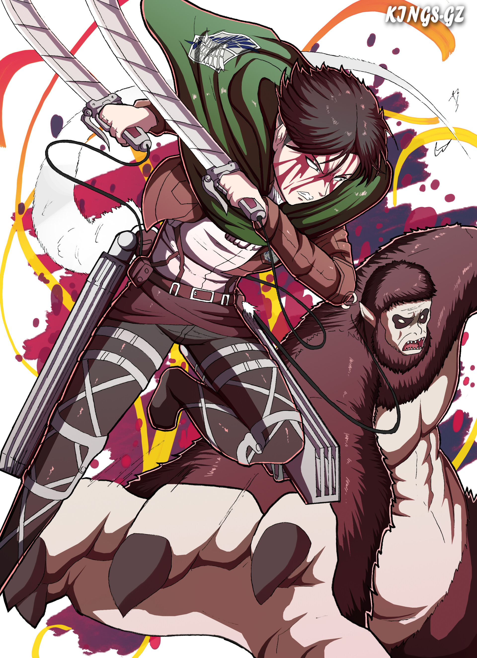 Artstation Attack On Titan Season4 The Final Season Artwork P4 Levi Vs Zeke Kings Gz Levi absolutely curb stomps zeke. artstation attack on titan season4