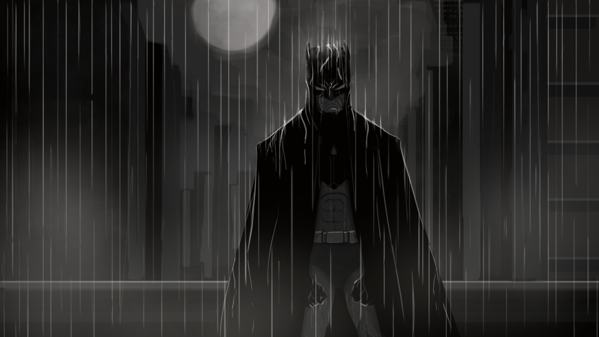 ArtStation - Batman under the rain