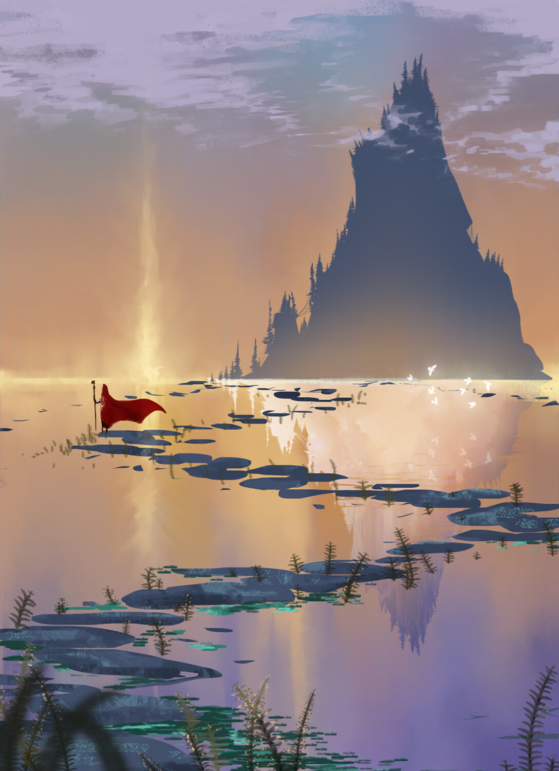 fantasy art landscapes water