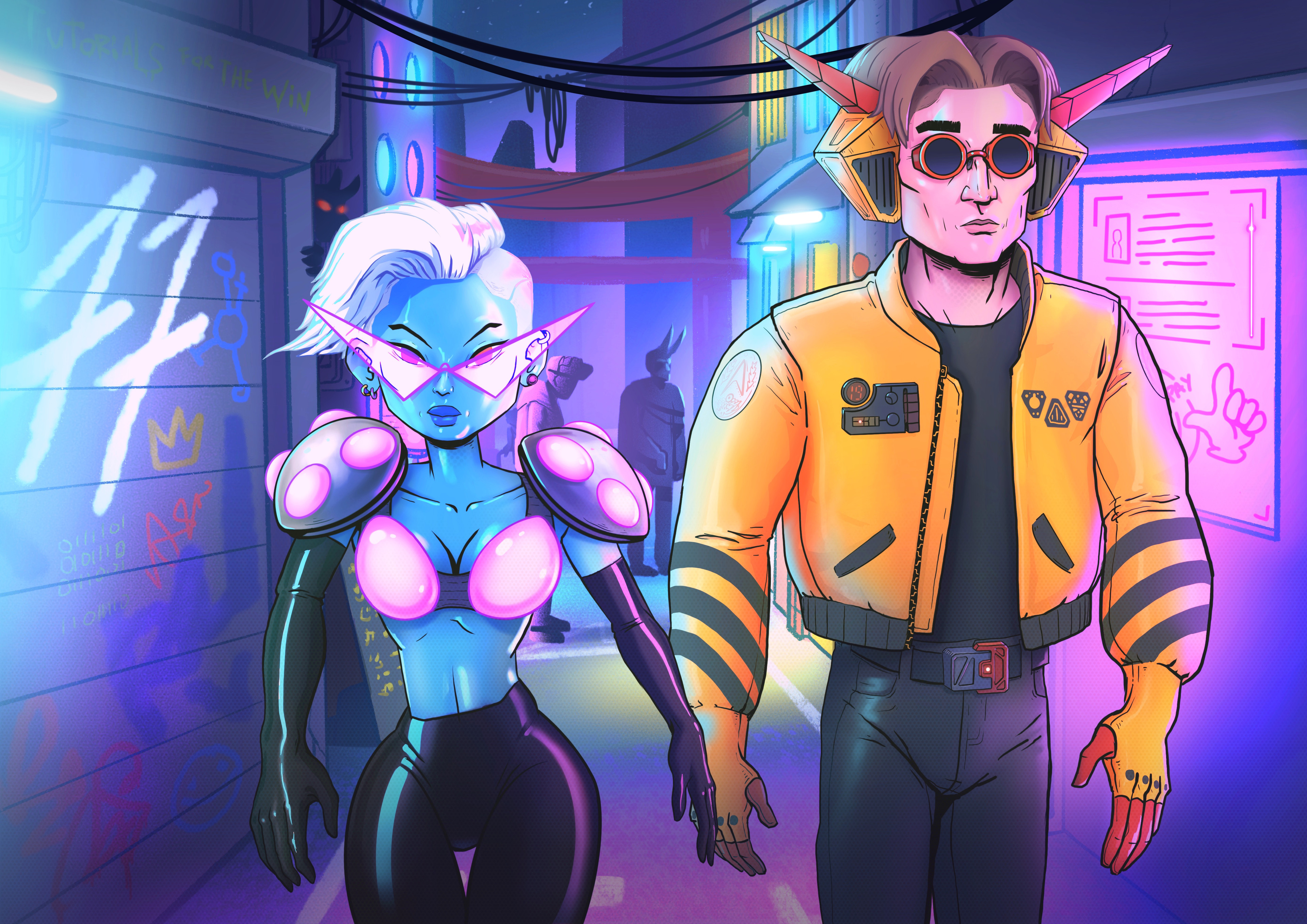 Cyberpunk illustration for a personal project

