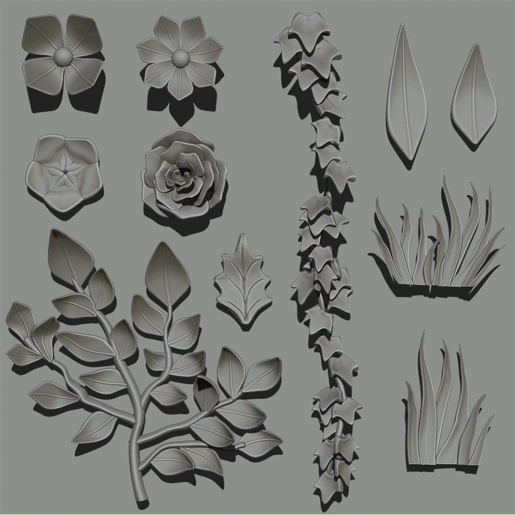 Foliage Sculpt - Base Color - Normals