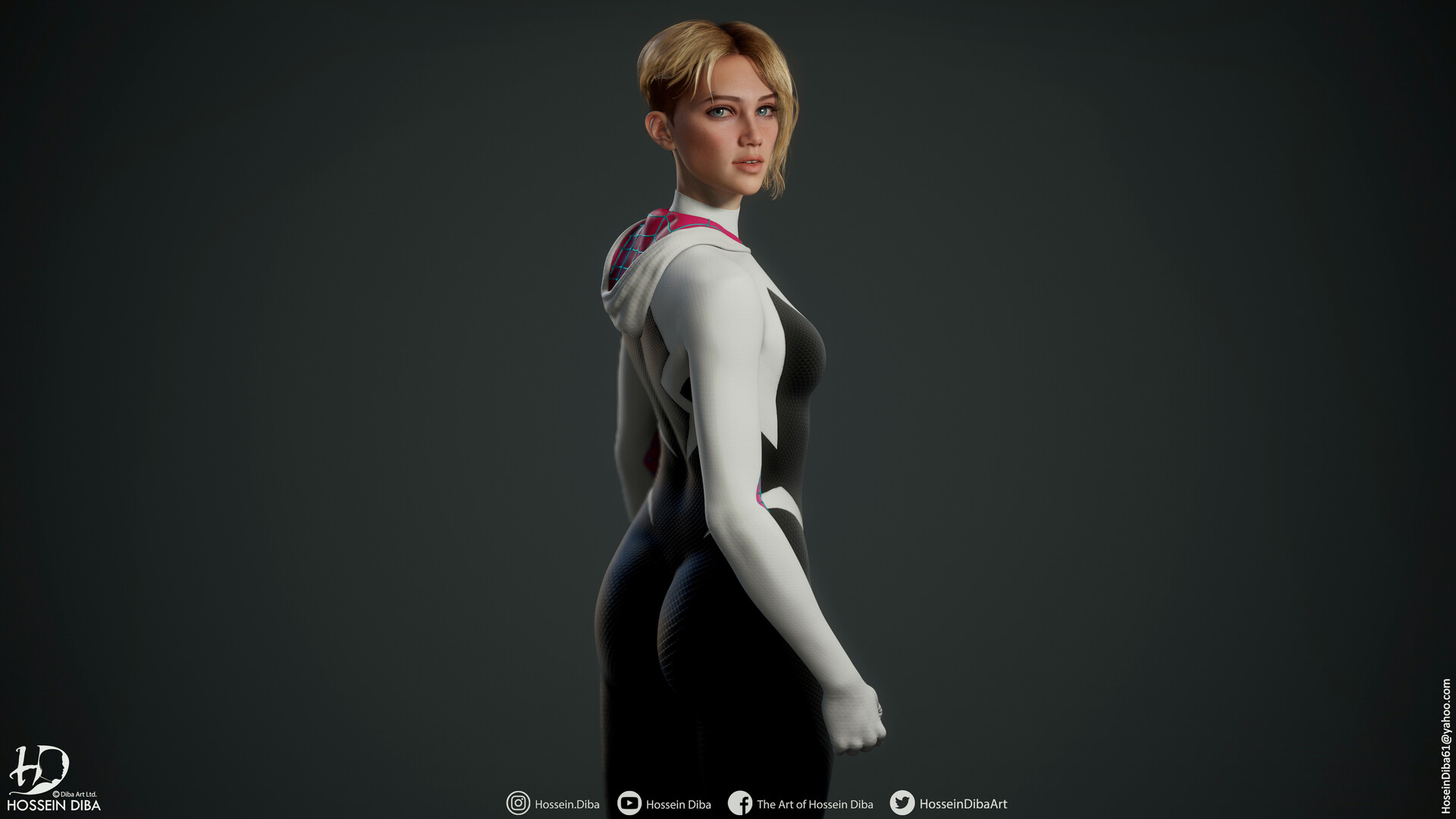 Hossein Diba - 3D Model of Gwen Stacy (Real Time)