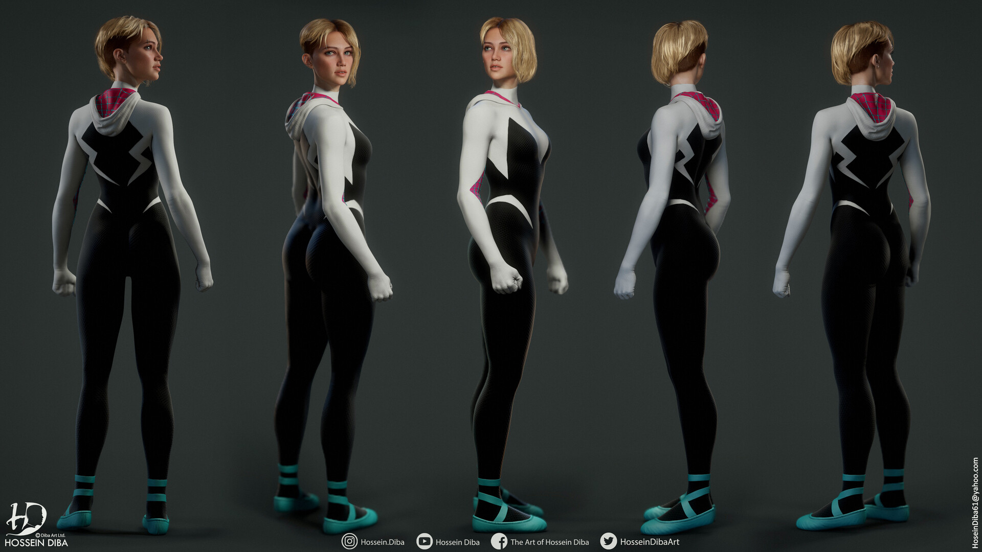 3D Model of Gwen Stacy (Real Time) .