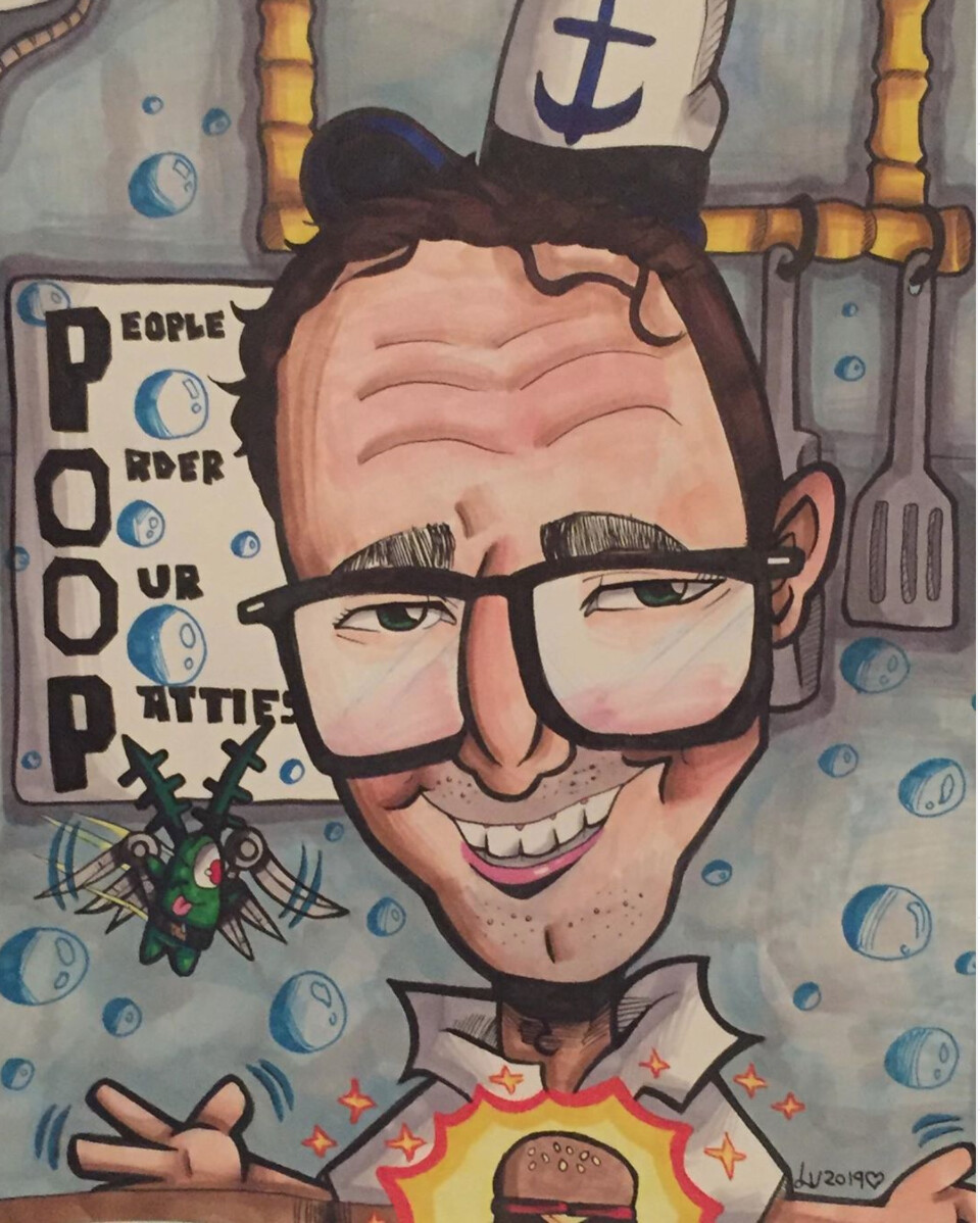 Lauren Valinotti Tom Kenny Caricature
