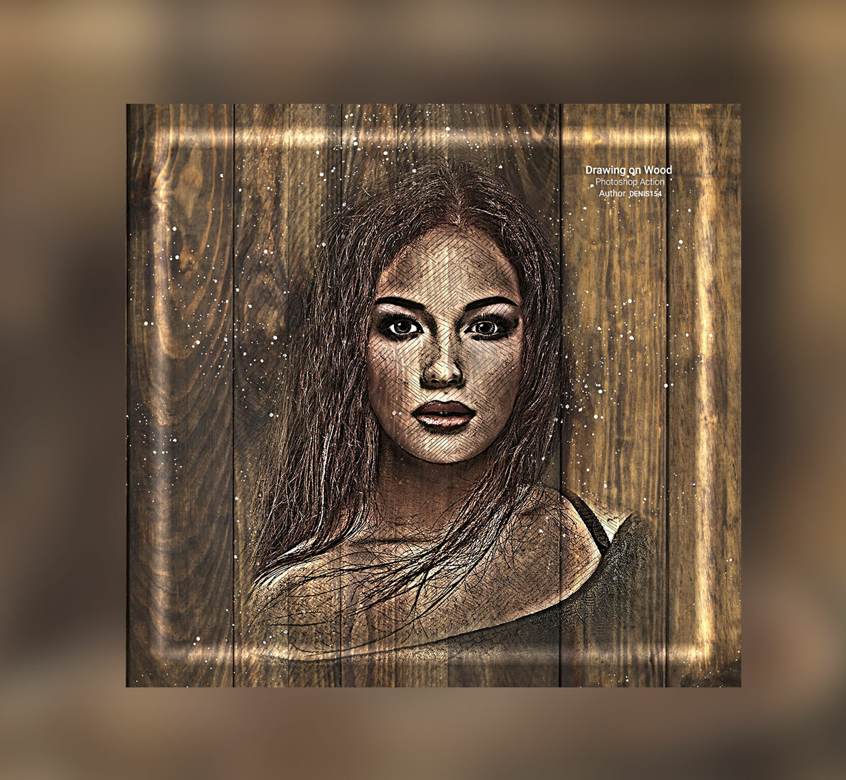 best free drawing on wood photoshop effect