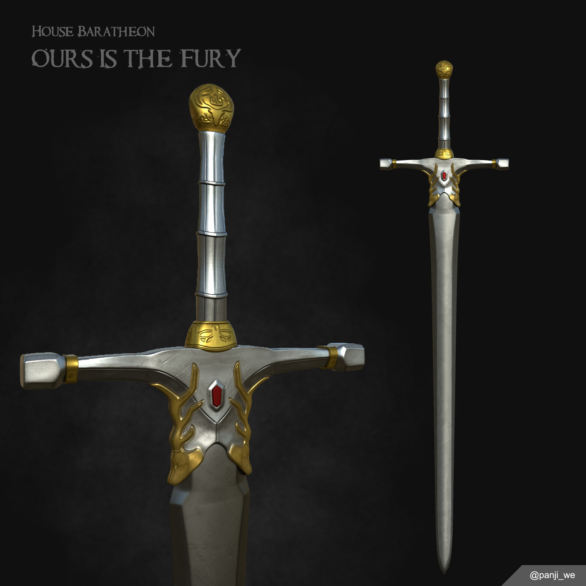 ArtStation 3D SWORD FANTASY MEDIEVAL STYLE