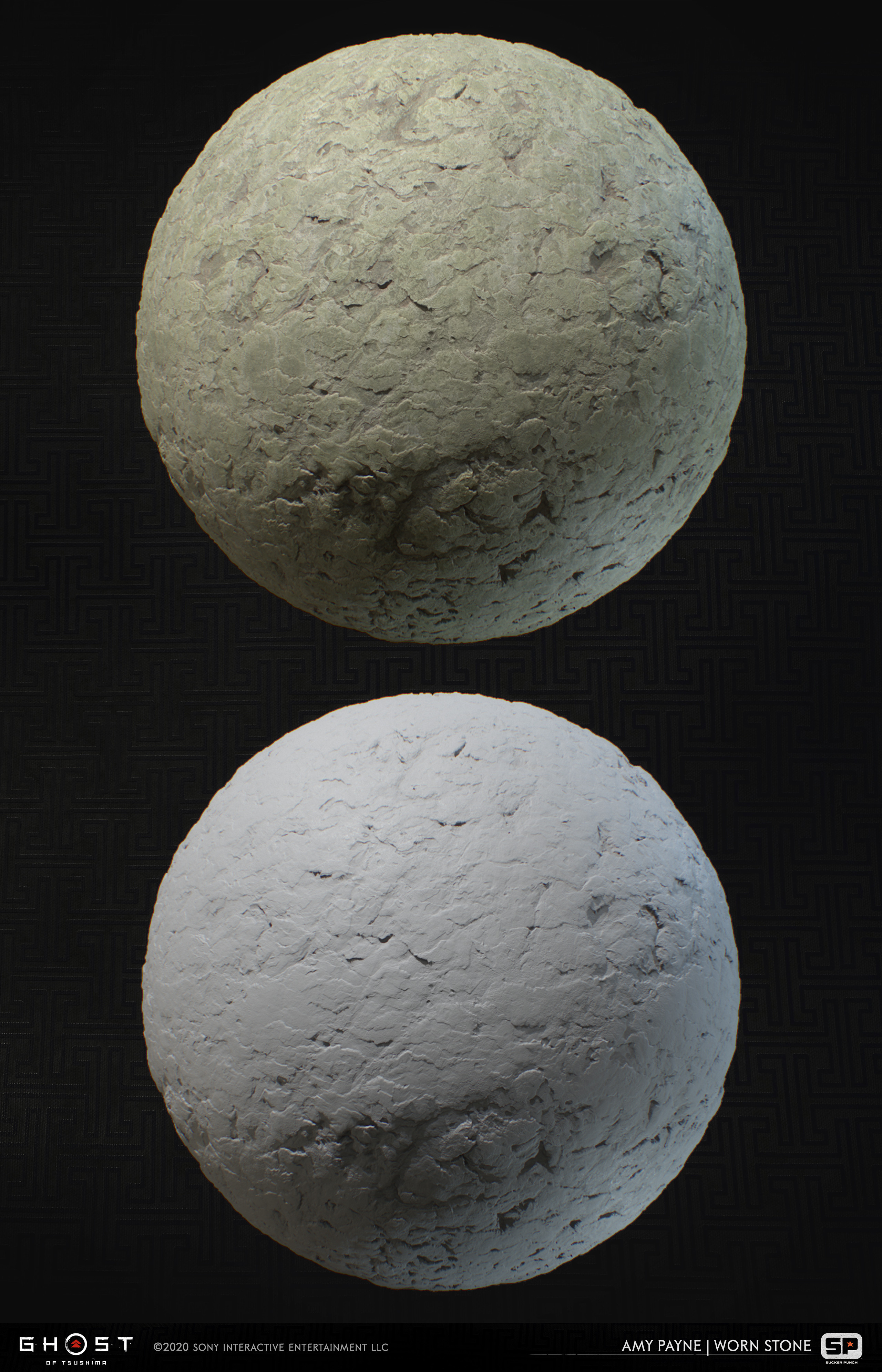 Rough stone created for use in mossy areas. 100% Substance Designer.
