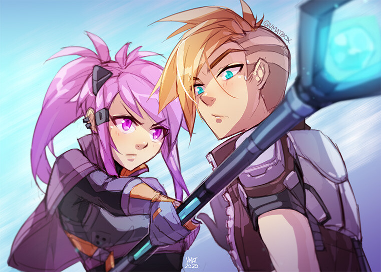 ArtStation - PsyOps Lux and Ezreal