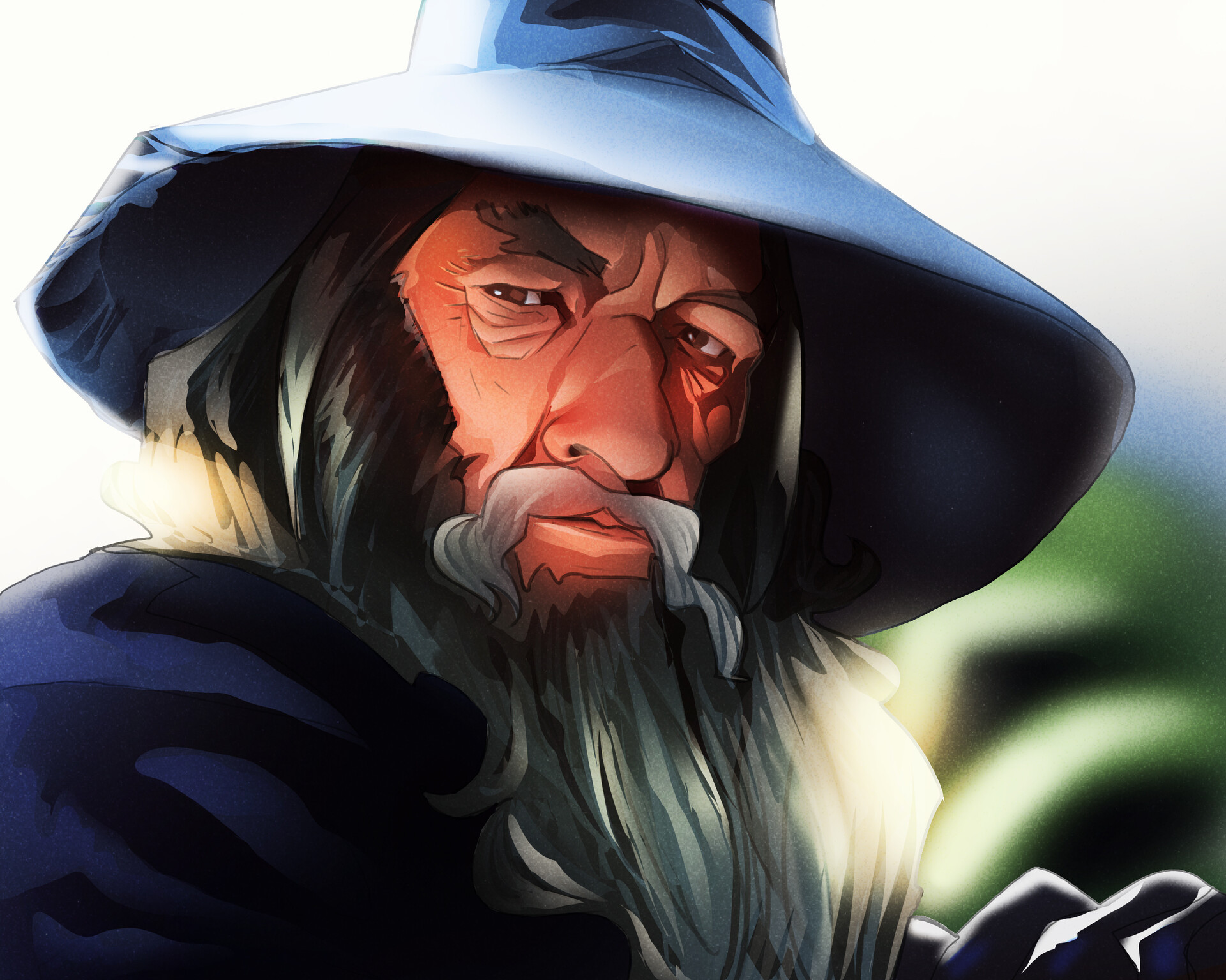 ArtStation - Gandalf Potrait and Sketch