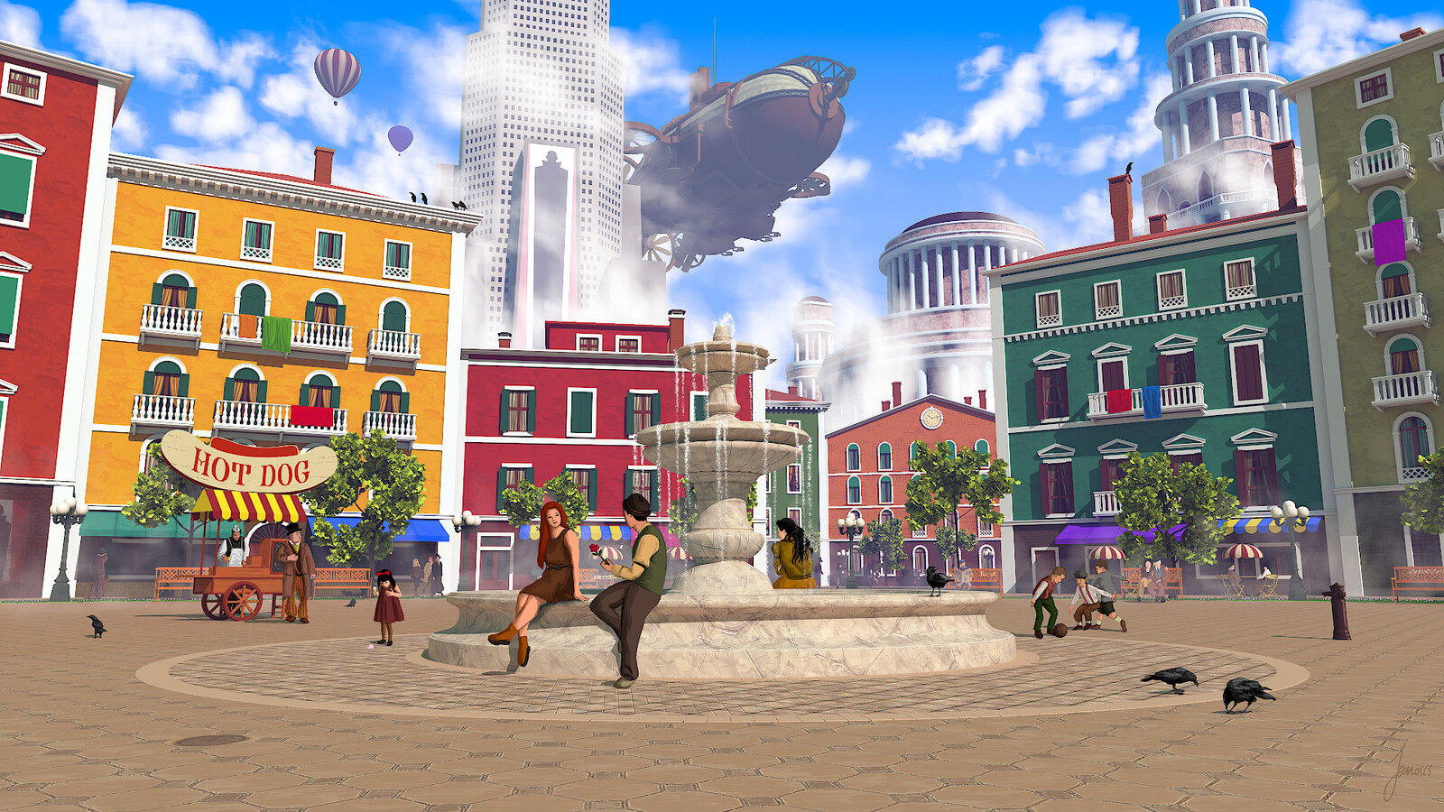Main Square of the Capital Cloud City