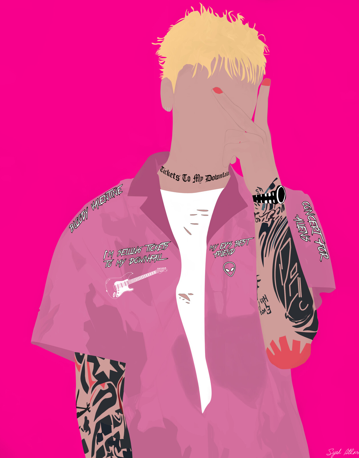 Artstation Machine Gun Kelly Tickets To My Downfall Syed Athar