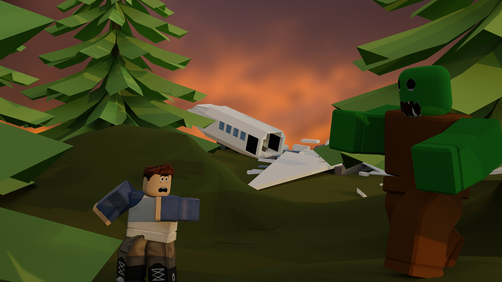 Artstation Plane Crash Scene Miles Pulsford - plane crash roblox game