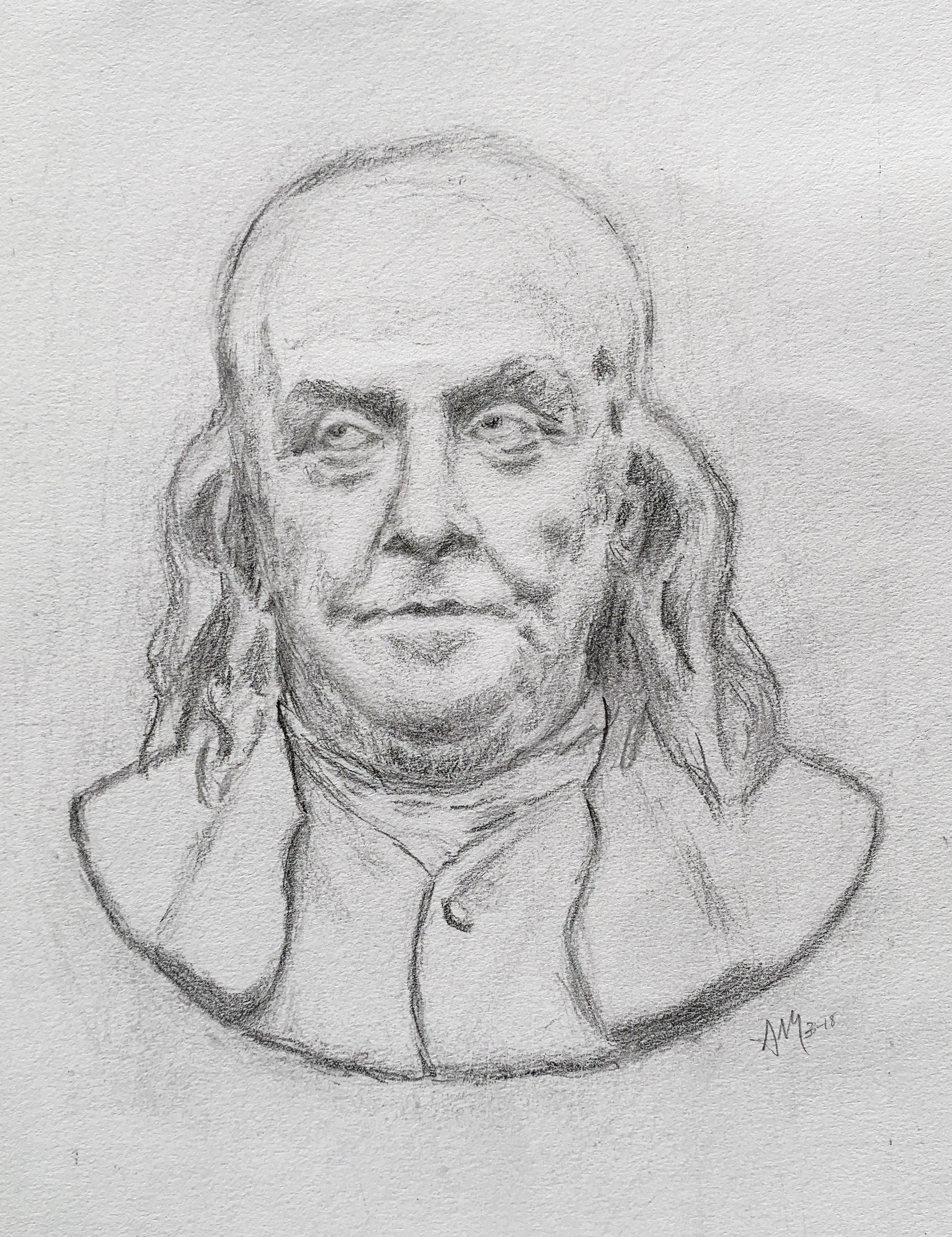 Artstation Ben Franklin S Bored Bust Anthony Maddox