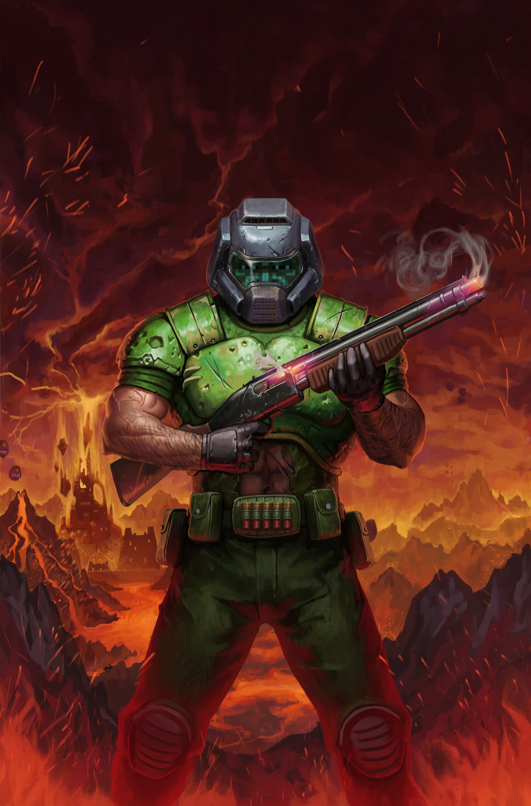 Artstation doom marine