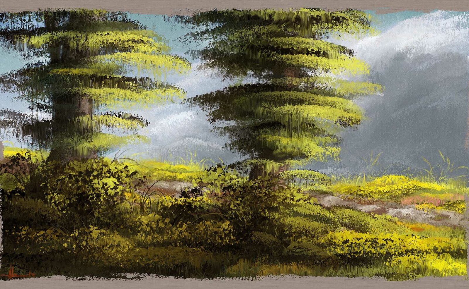 Digital Oil Landscape / Scenery Painting