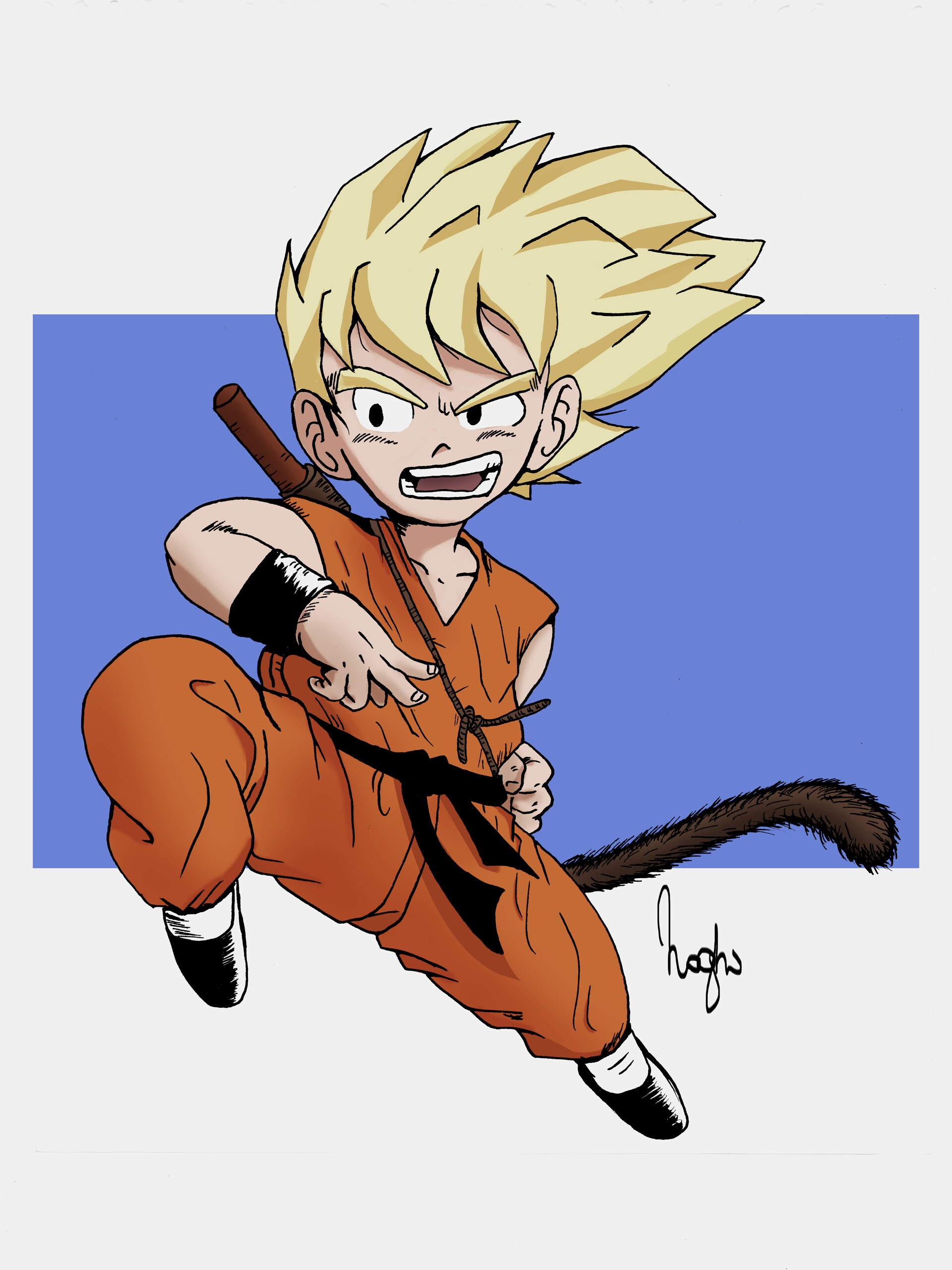 ArtStation - Goku niño Super saiyan