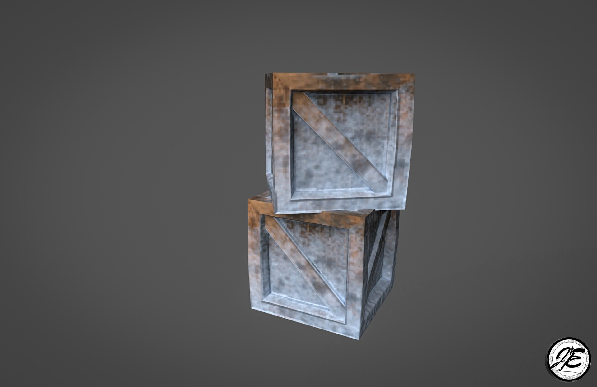 ArtStation Frozen over Wooden Crates