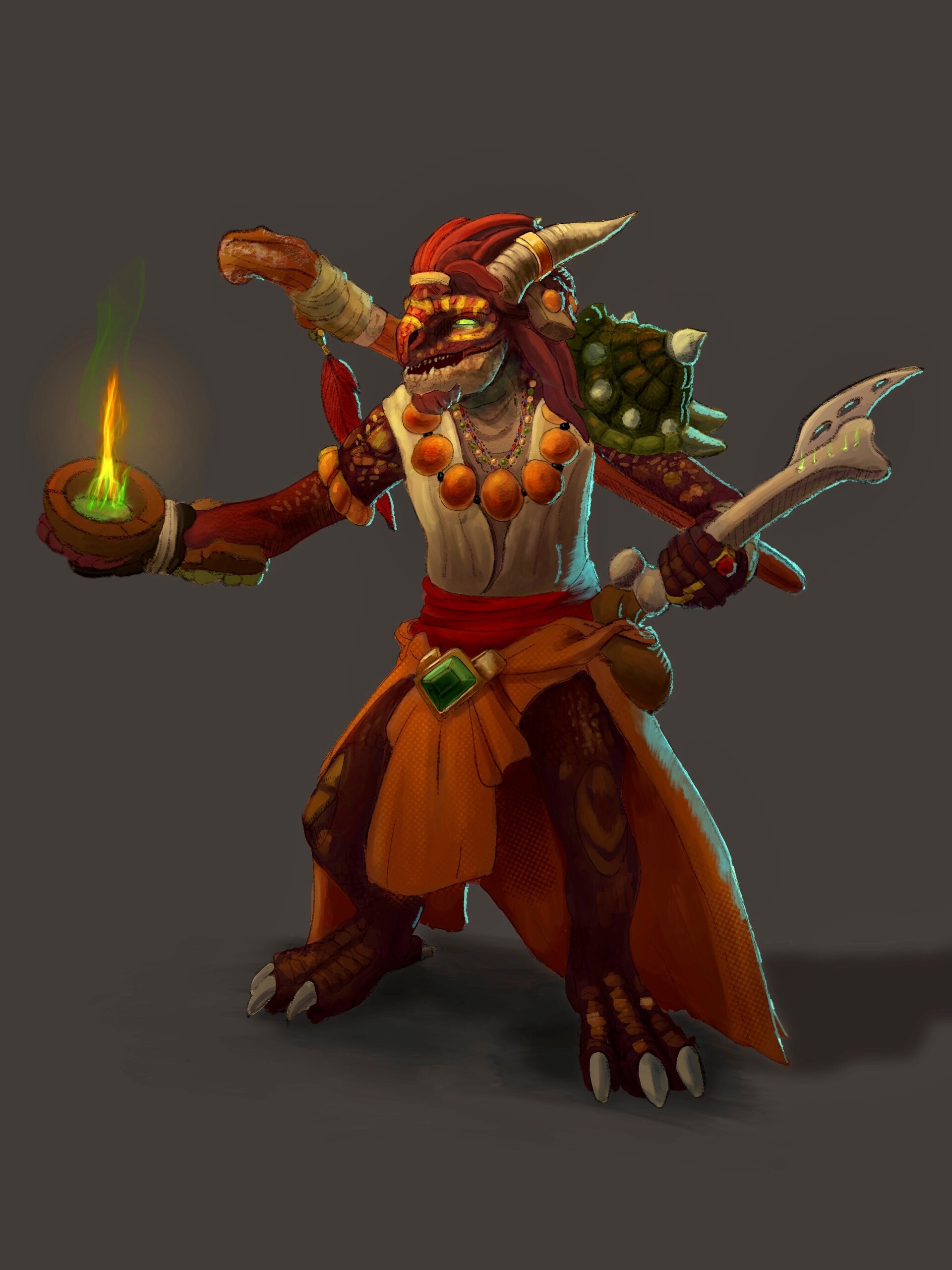 ArtStation - Dragonborn shaman