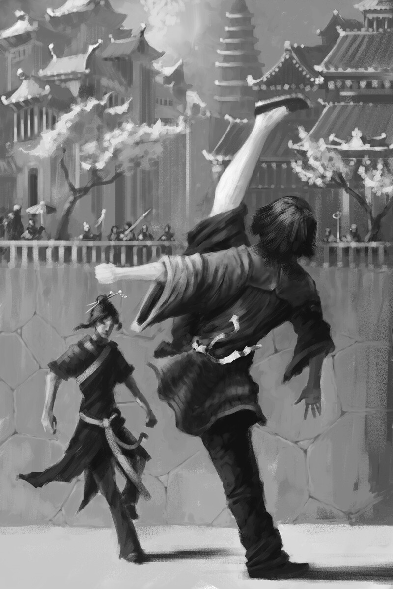 An illustration for The Poppy War by R.F. Kuang