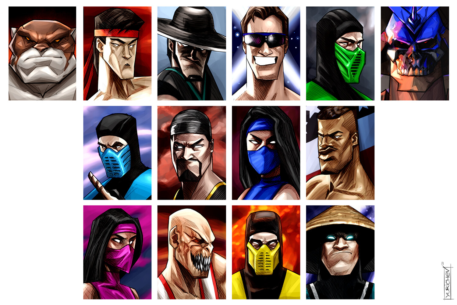 Ultimate Mortal Kombat 3 Character Select | Magnet
