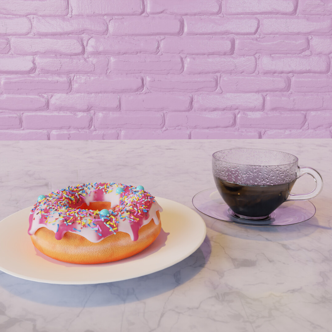  Donut and coffee
