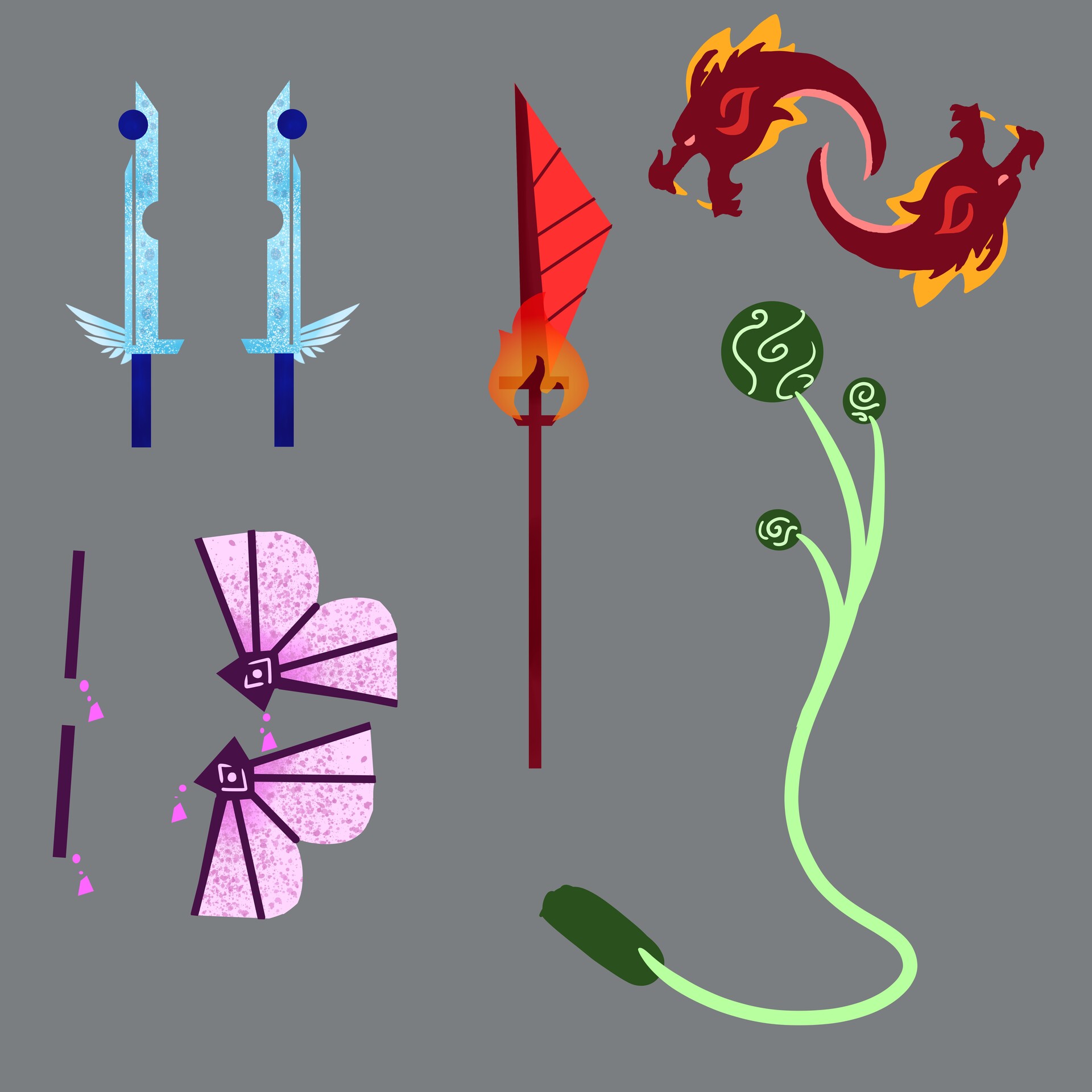 Artstation Fantasy Weapons Concept Art Lyde Chaser Fire, ice, nature, light, blood and arcane. fantasy weapons concept art lyde chaser