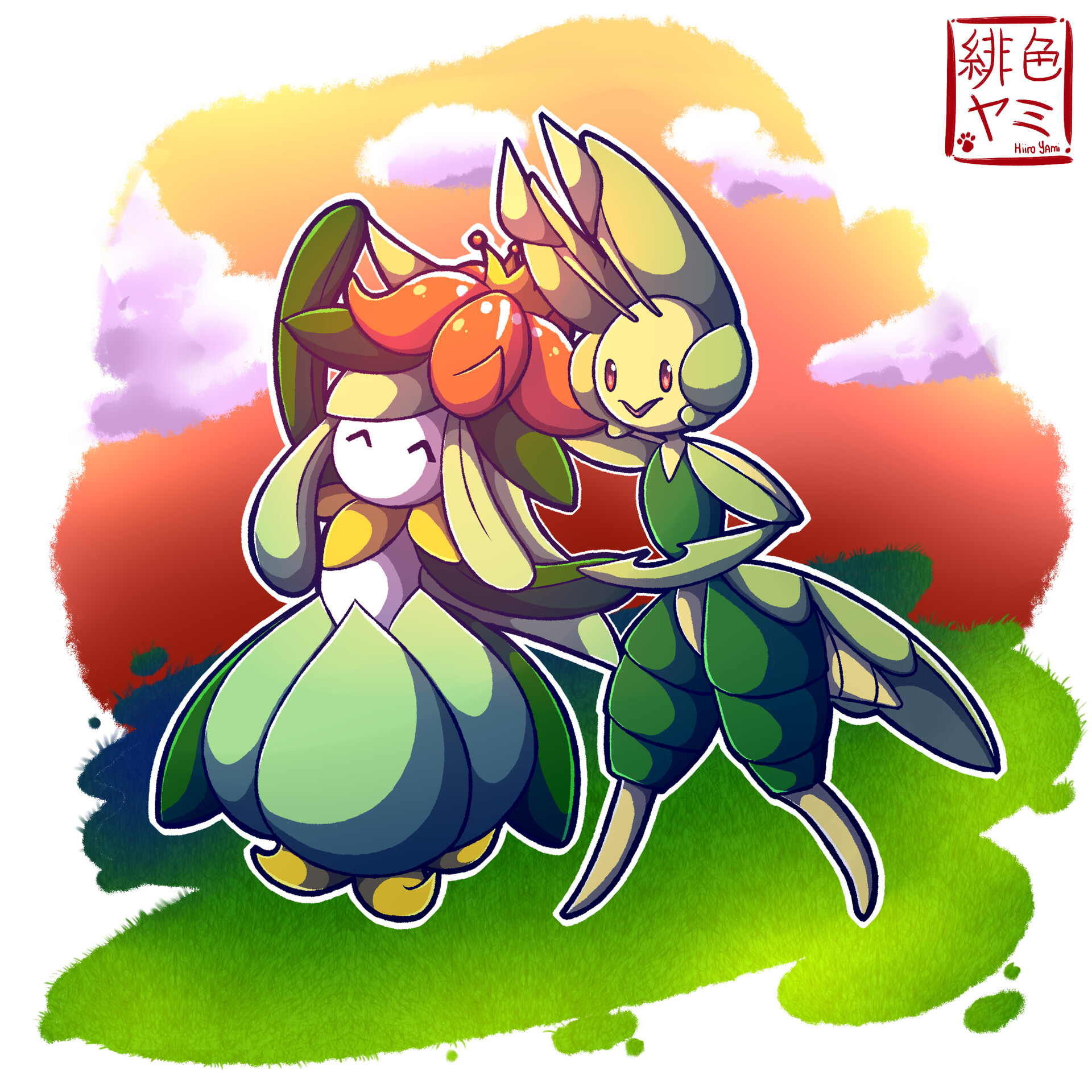 緋色 ヤミ 31dayspkmn ドレディアとハハコモリ