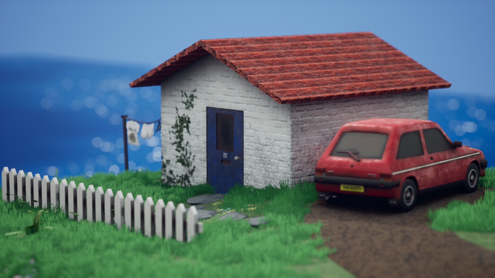 The Willy Residence. Grass and shrubs are from the UE4 marketplace