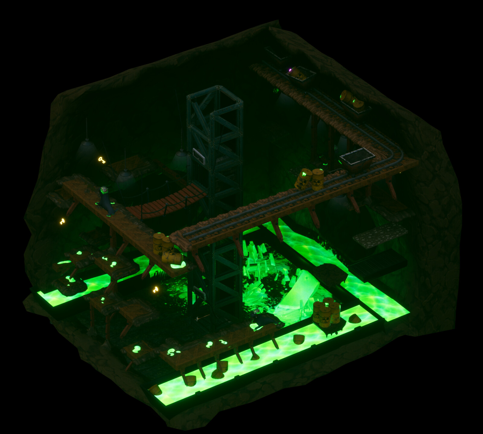 "Abandoned Uranium Workings" level