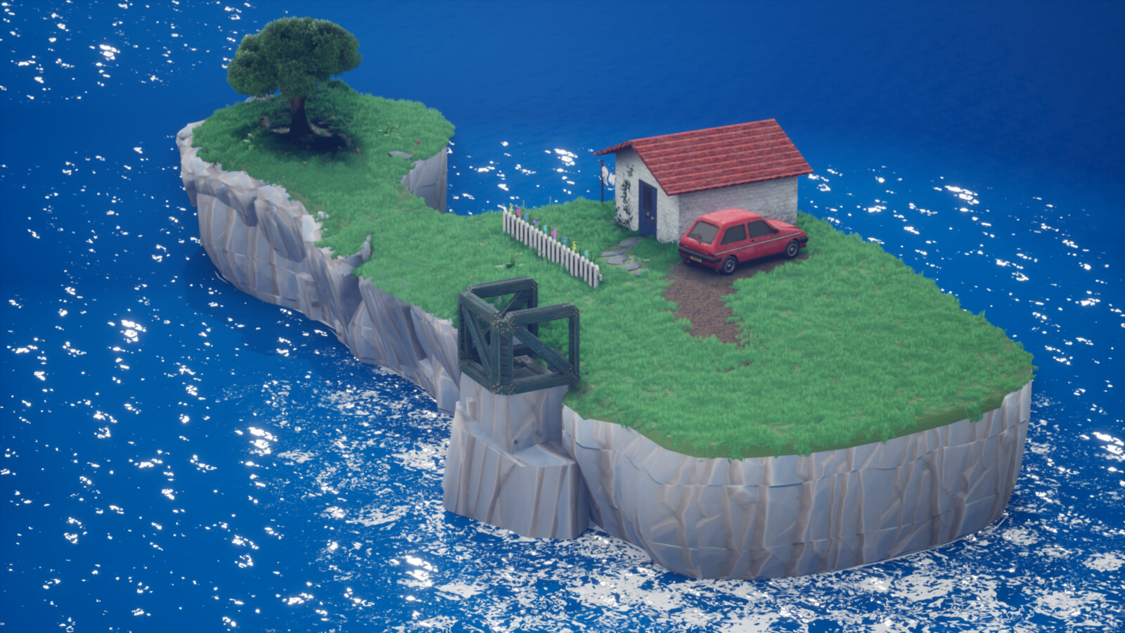 The isle of Willy. Grass, trees and plants part of a UE4 marketplace pack.