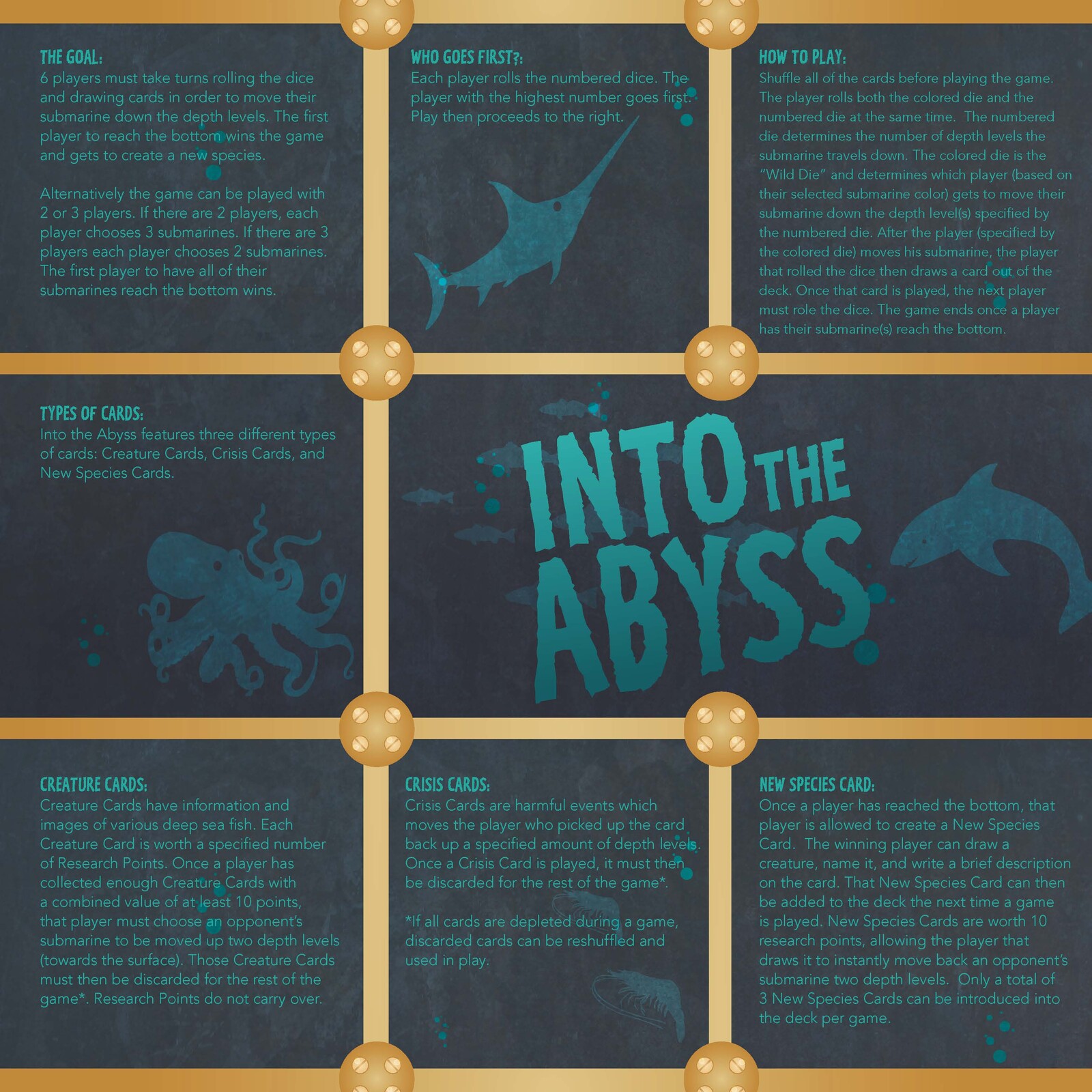 Into The Abyss - Instruction Manual