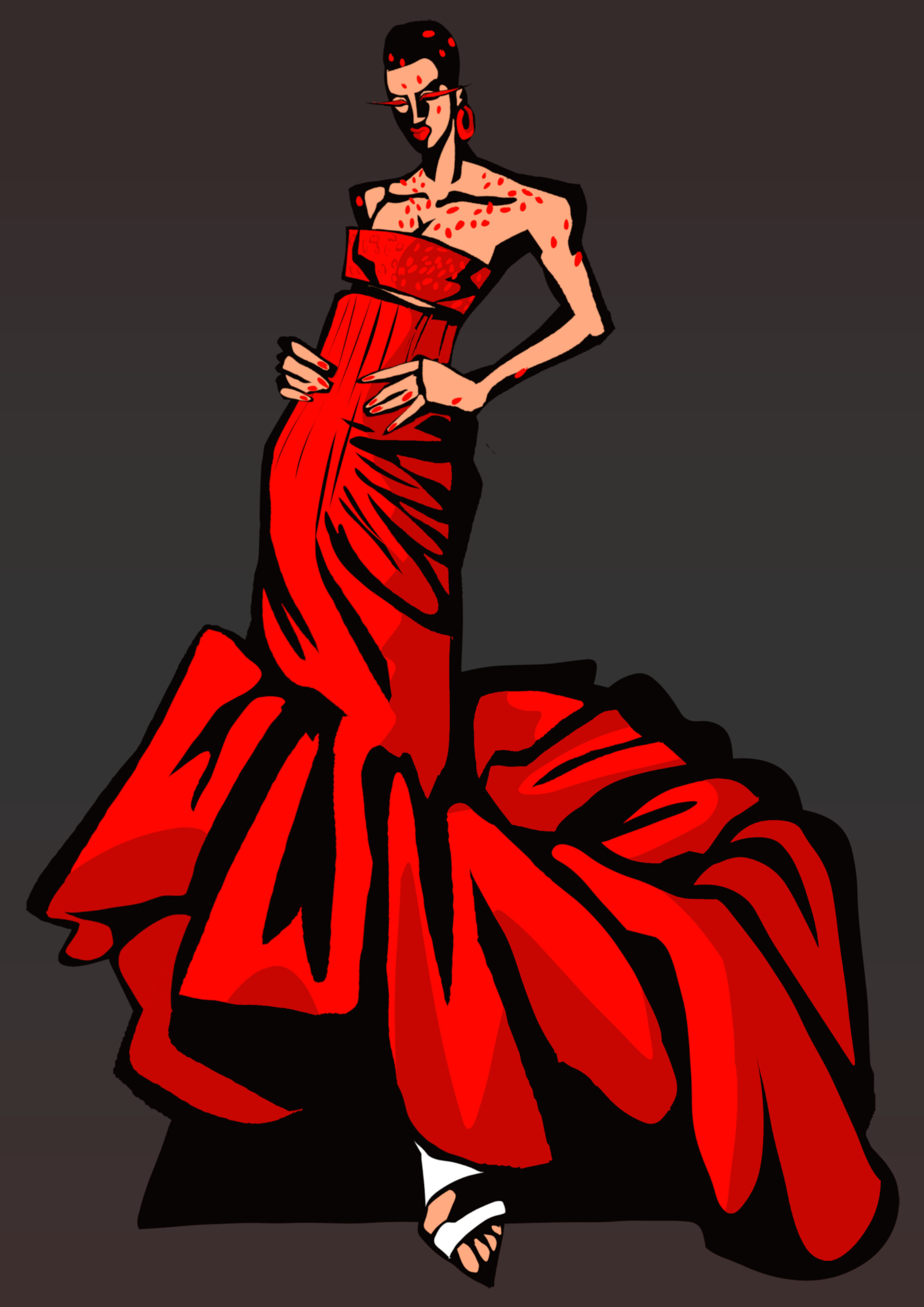 Sergey Plotnikov Fashion Illustration of Schiaparelli fall
