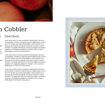 Cook Book Page Layout