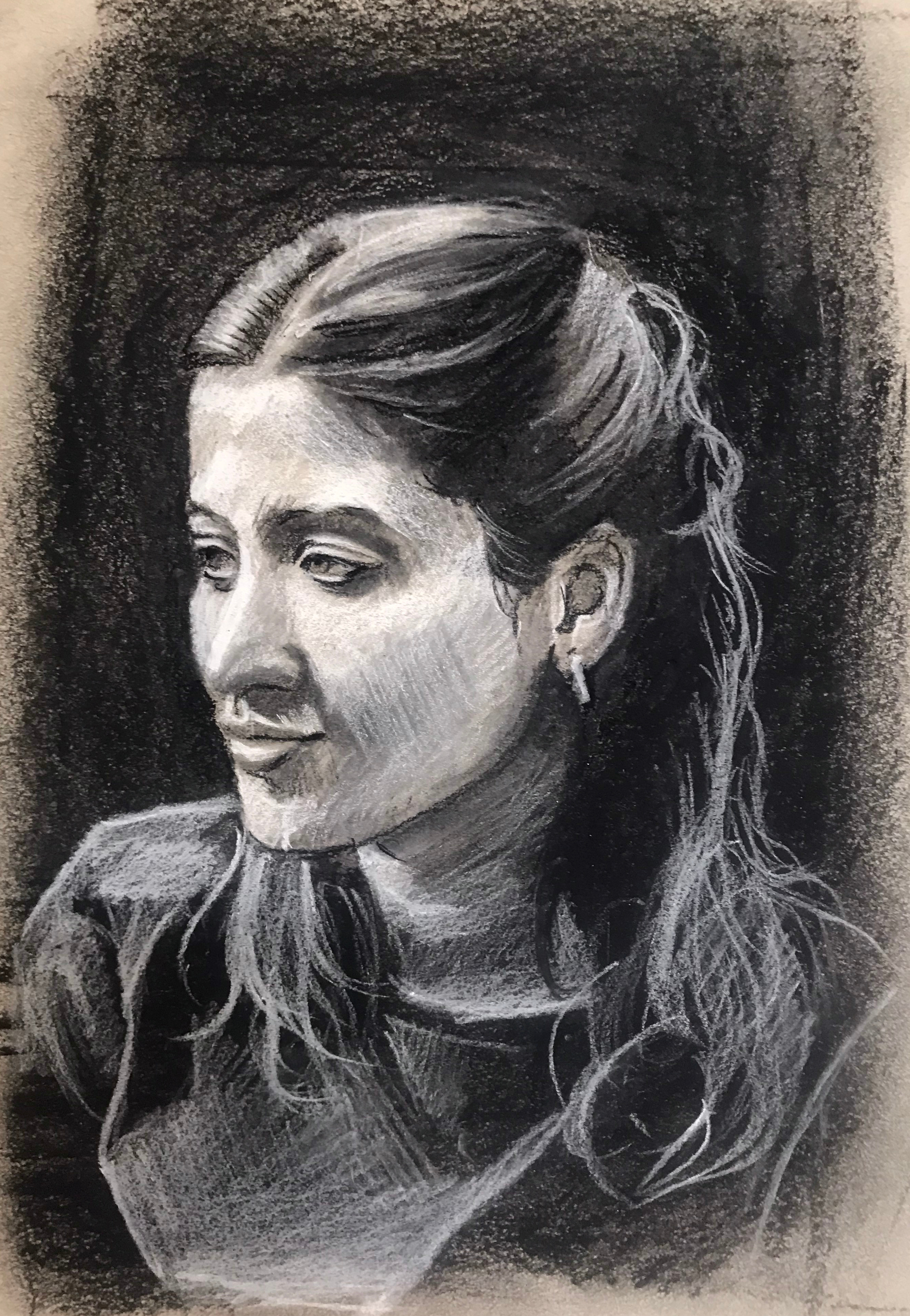 Charcoal on Toned Paper