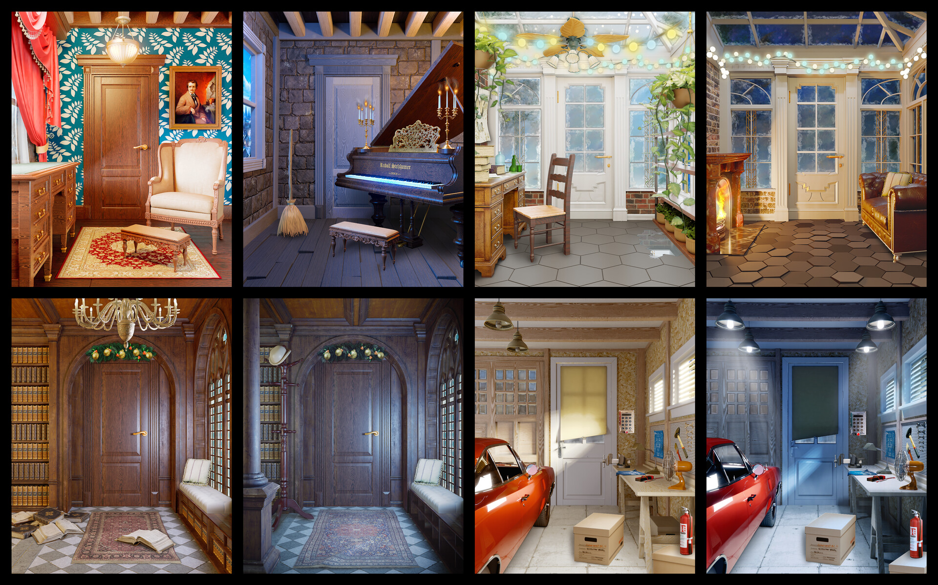 Artstation 100 Doors Game Art Aider Bilialov