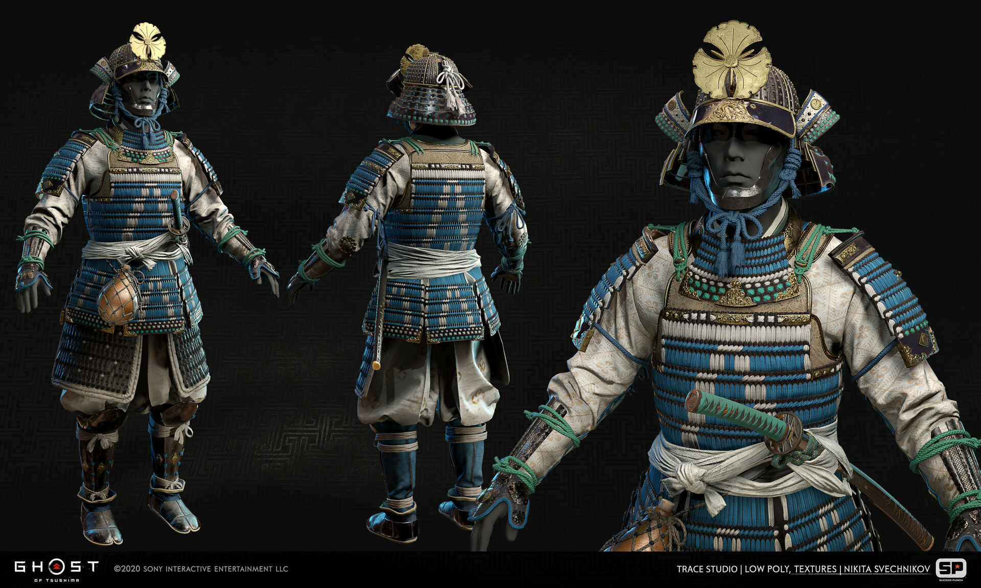 Mykyta Sviechnikov - In-game asset for Ghost of Tsushima: Adachi Armor