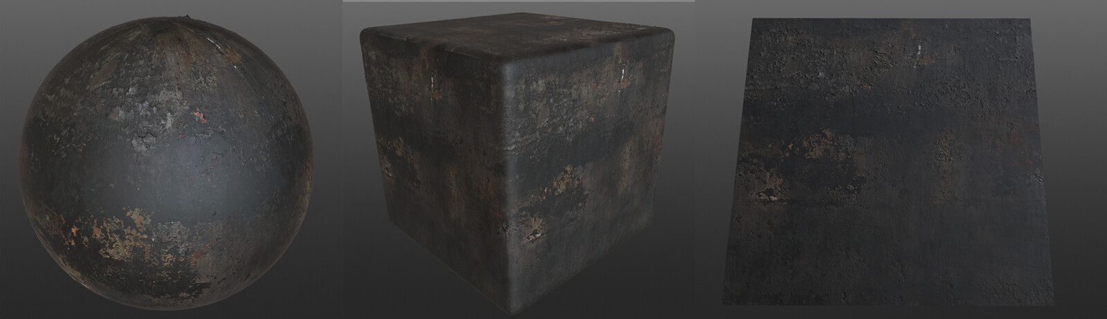 For the metal material I used Quixel Mixer. Larer I edited it more in Substance Painter